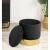 Taburet, rotund, cu spatiu depozitare, catifea, negru, max 80 kg, 39x40 cm, Golden, Akord GartenVIP DiyLine
