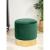 Taburet, rotund, cu spatiu depozitare, catifea, verde, max 80 kg, 39x40 cm, Golden, Akord GartenVIP DiyLine