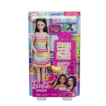 BARBIE SET DE JOACA PAPUSA BARBIE BRUNETA FACE CARIERA PROFESOARA SuperHeroes ToysZone
