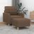 Fotoliu canapea cu taburet, maro, 60 cm, material textil GartenMobel Dekor