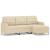 Canapea cu 3 locuri cu taburet, crem, 180 cm, material textil GartenMobel Dekor
