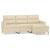 Canapea cu 3 locuri cu taburet, crem, 180 cm, material textil GartenMobel Dekor