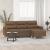 Canapea cu 3 locuri cu taburet, maro, 180 cm, material textil GartenMobel Dekor