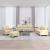 Set de canapele cu perne, 4 piese, crem, textil GartenMobel Dekor