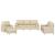 Set de canapele cu perne, 4 piese, crem, microfibră GartenMobel Dekor