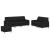 Set de canapele cu perne, 3 piese, negru, textil GartenMobel Dekor