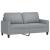 Set de canapele cu perne, 3 piese, gri deschis, textil GartenMobel Dekor
