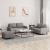 Set de canapea cu perne, 3 piese, gri taupe, material textil GartenMobel Dekor