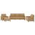 Set de canapele cu perne, 4 piese, maro, catifea GartenMobel Dekor