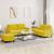 Set de canapele cu perne, 3 piese, galben, catifea GartenMobel Dekor