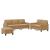 Set de canapele cu perne, 3 piese, maro, catifea GartenMobel Dekor