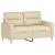 Set de canapele cu perne, 4 piese, crem, textil GartenMobel Dekor