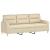 Set de canapele cu perne, 3 piese, crem, textil GartenMobel Dekor