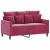 Set canapele cu perne, 4 piese, roșu vin, catifea GartenMobel Dekor