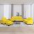 Set de canapele, 4 piese, galben deschis, textil GartenMobel Dekor