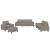 Set de canapele, 4 piese, gri taupe, textil GartenMobel Dekor