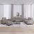 Set de canapele, 4 piese, gri taupe, textil GartenMobel Dekor