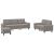 Set de canapele, 3 piese, gri taupe, textil GartenMobel Dekor