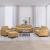 Set de canapele cu perne, 4 piese, maro, catifea GartenMobel Dekor