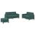 Set de canapele, 3 piese, verde închis, catifea GartenMobel Dekor
