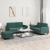 Set de canapele, 3 piese, verde închis, catifea GartenMobel Dekor