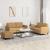 Set de canapele, 3 piese, maro, catifea GartenMobel Dekor