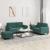 Set canapea cu perne, 3 piese, verde închis, catifea GartenMobel Dekor
