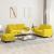 Set de canapele cu perne, 3 piese, galben, catifea GartenMobel Dekor