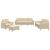 Set de canapele cu perne, 4 piese, crem, textil GartenMobel Dekor
