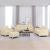 Set de canapele cu perne, 4 piese, crem, textil GartenMobel Dekor