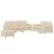 Set de canapele cu perne, 3 piese, crem, textil GartenMobel Dekor