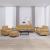 Set de canapele cu perne, 4 piese, maro, catifea GartenMobel Dekor