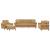 Set de canapele cu perne, 4 piese, maro, catifea GartenMobel Dekor