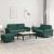 Set de canapele cu perne, 3 piese, verde închis, catifea GartenMobel Dekor