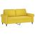 Set de canapele cu perne, 3 piese, galben, catifea GartenMobel Dekor