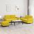 Set de canapele cu perne, 3 piese, galben, catifea GartenMobel Dekor