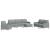Set canapele cu taburet, 4 piese, gri deschis, textil GartenMobel Dekor