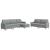 Set canapele cu taburet, 3 piese, gri deschis, textil GartenMobel Dekor