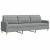 Set canapele cu taburet, 3 piese, gri deschis, textil GartenMobel Dekor