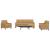 Set de canapele cu perne, 4 piese, maro, catifea GartenMobel Dekor