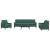 Set de canapele cu perne, 4 piese, verde închis, catifea GartenMobel Dekor