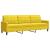 Set de canapele cu perne/rulouri, 4 piese, galben, catifea GartenMobel Dekor