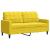 Set de canapele cu perne/rulouri, 4 piese, galben, catifea GartenMobel Dekor