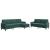 Set de canapele cu perne, 3 piese, verde închis, catifea GartenMobel Dekor
