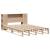 Pat cu bibliotecă fără saltea, 120x200 cm, lemn masiv GartenMobel Dekor