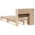 Pat cu bibliotecă fără saltea, 90x200 cm, lemn masiv GartenMobel Dekor