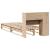 Pat cu bibliotecă fără saltea, 100x200 cm, lemn masiv GartenMobel Dekor