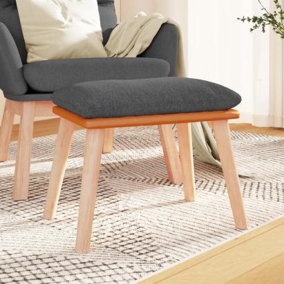 Taburet, gri închis, 45x29,5x35 cm, textil & piele ecologică GartenMobel Dekor
