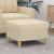 Taburet, crem, 60x50x41 cm, material textil GartenMobel Dekor