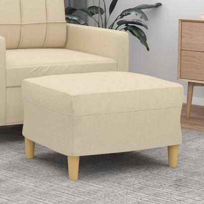 Taburet, crem, 60x50x41 cm, material textil GartenMobel Dekor